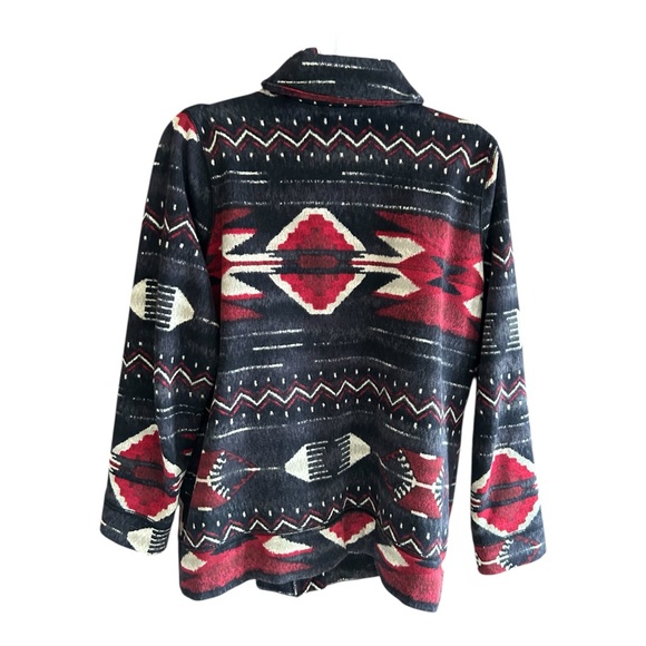 RALPH LAUREN Aztec Southwestern Print Fleece Jacket Blazer Cardigan L-2X - Picture 6 of 13